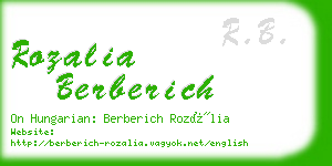 rozalia berberich business card